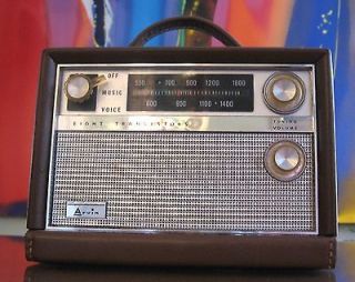 Vintage Arvin Transistor Radio Leather Case Works Chestnut 61R58 W 