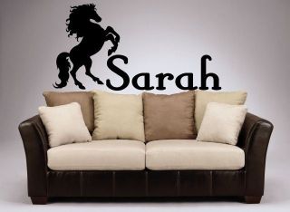 big Horse personalized name sticker bedroom, horse trailer UP TO 175CM 