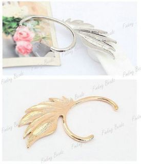 HOT Fashion 1Pc Feather Punk Vintage Back Earrings Ear Cuff Cool 