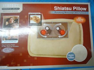 NEW, HOMEDICS Therapist Shiatsu Pillow Rotating Massage w/ HEAT, Model 