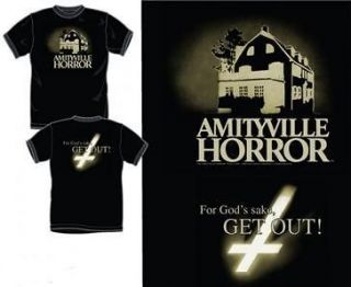 THE AMITYVILLE HORROR Movie POSTER T SHIRT Black NEW