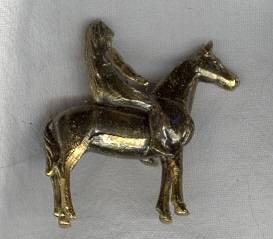 Old Metal Japan Indian on Horse Miniature Arms Outstret