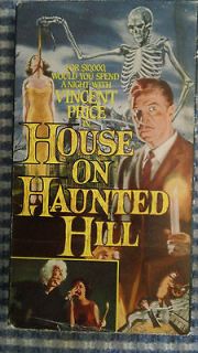 VINCENT PRICE IN HOUSE ON HAUNTED HILL~VHS VIDEO~THRILLER​~MOVIE 