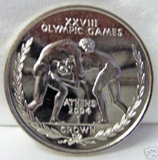 GIBRALTAR ATHENS OLYMPICS WRESTLING 03 CROWN CUNI COIN