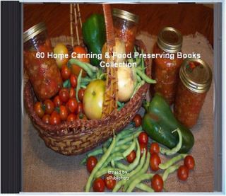 FOOD PRESERVING + HOME CANNING LIBRARY OF 60 OLD SELF SUFFICIENT BOOKS 
