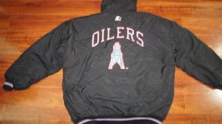 Houston Oilers Vintage  RARE STARTER PARKA Coat Jacket XL Snapback 