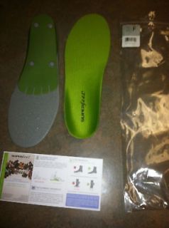 SUPERFEET GREEN INSOLES ORTHOTIC ARCH SUPPORT SIZE F