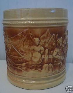 Vintage 1920s Hull Pottery Early Art Canister Pretzel Jar Hull 492