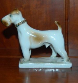 Zsolnay Porcelain Fox Terrier Dog Figurine Hunga​ry