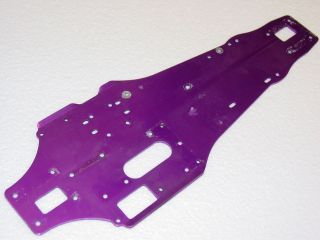 HPI RS4 2 RACER RTR 4WDAWD NITRO PURPLE ALLOY STOCK CHASSIS PLATE USED 