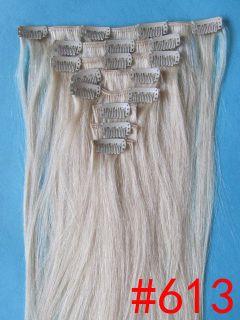 clip in human hair extensions 160g in Womens Hair Extensions