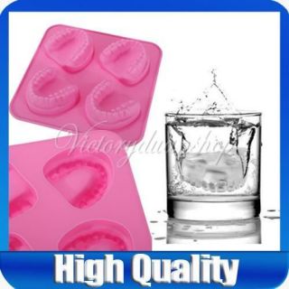   Silicone Teeth Shape Ice Cube Bar Party Home Mould Maker Pan Tray