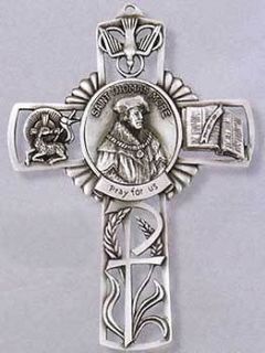 St. Thomas More Fine Pewter Cross #JC 9770 E
