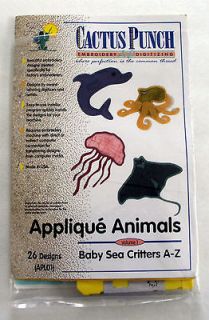   Punch Embroidery Digitizing Applique Animals Volume 1 Design Diskette