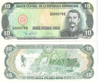 DOMINICAN REPUBLIC 10 Pesos Banknote World Currency BILL UNC Note 