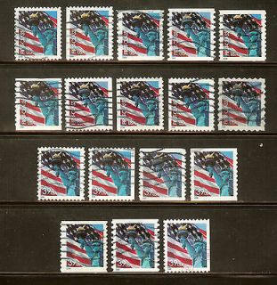 US Stamp 2005 06 Issue, Lady Liberty & Flag, Lot of 17