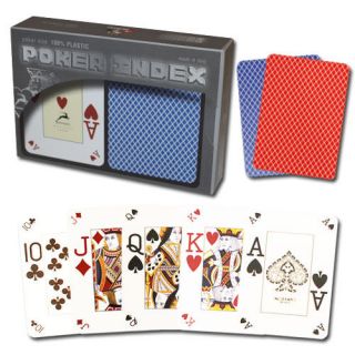 MODIANO Plastic Playing Cards Poker Index R/B 4 PIP