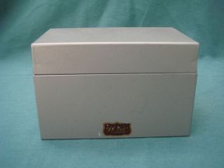 WEIS STEEL INDEX/RECIPE CARD FILE BOX W/ ALPHABET DIVIDERS MADE IN 
