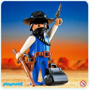 Playmobil 3383 Bandit Retired 1995 theme western or indians COMPLETE
