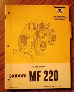 Massey Ferguson MF 220 Skidder Parts Catalog manual