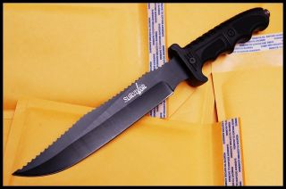14 XL Military TACTICAL saw KNIFE Survival HUNTING Bowie Fixed Blade 