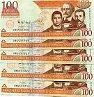 DOMINICAN REPUBLIC 100 Pesos 2010 UNC lot 5 pcs