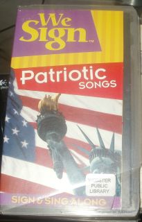   Sign Language American Patriotic Songs VHS Video CHILD SCHOOL BABY