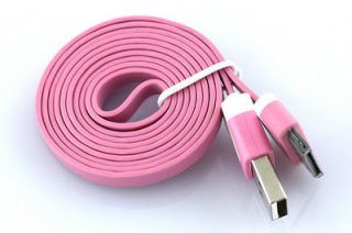  Flat Type Charging Extension USB Data Sync Cable Cord For iphone ipod
