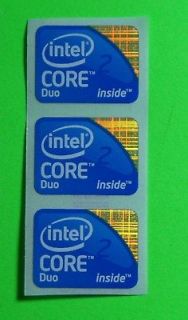 lot Core 2 Duo Intel Label/badge/st​icker/decal 21mm x 16mm USA