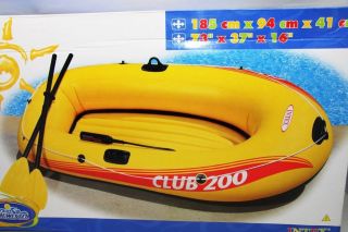   FLOAT INFLATABLE OUTDOOR FUN SAILING CLUB 200 2 PERSON DINGHY BOAT