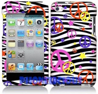 For itouch iPod Touch 4 4th Gen Case Cover WHITE PEACE ZEBRA