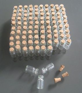   5ml Vials Clear Glass Bottles with Corks Empty Sample Jars Small