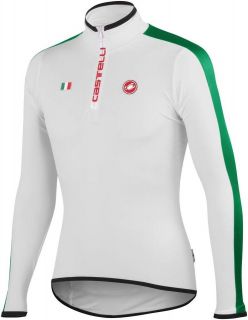 CASTELLI Spinta CYCLING JERSEY White/Green LONG SLEEVE
