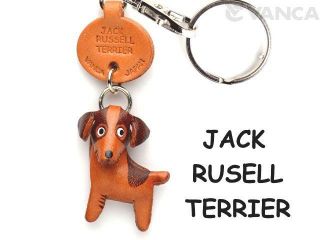 Jack Russell Terrier Handmade Leather Dog Keychain *VANCA* Made in 