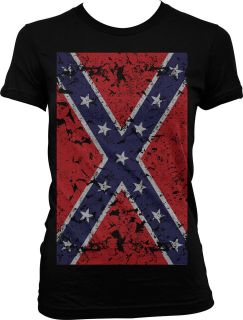 Large Confederate Flag  Tattered Distressed South Rebel Redneck Junior 