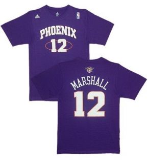   Suns Kendall Marshall Purple Name and Number Jersey T Shirt Player Tee