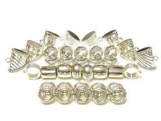 Fashion Jewelry DIY Silver Scarf Bails Rings CCB Pendant Accessory 