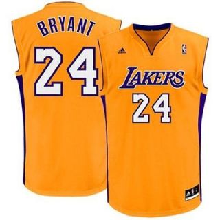 Kobe Bryant Jersey YOUTH Los Angeles Lakers Yellow by Adidas NWT