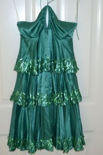 New Jenny Packham Green 100% Silk Designer Dress