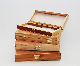 4x Wood Box small gift card holder christmas cigar case wrap 
