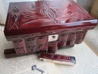3D Magic Secret Jigsaw Puzzle Box Harry Potter Wood Red Jewellery 