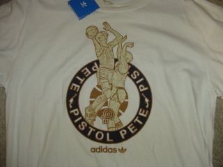 Adidas Originals PISTOL Pete Maravich T Shirt Medium New With Tags !