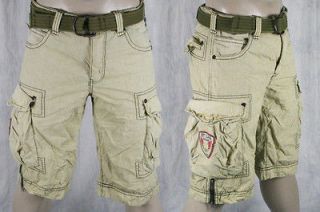 JETLAG Mens Cargo Shorts LCY London city airport Beige w/ removable 