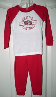 NFL TEAM APPAREL San Francisco 49ers Thermal Pajamas 2 Piece Set 2T 