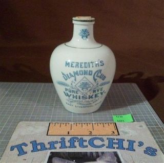   ~ Antique Merediths Diamond Club Pure Rye Whiskey   Medicinal Use
