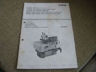 BROTHER EF4 B651 INDUSTRIAL Sewing Machine PARTS LIST
