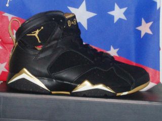 NIKE AIR JORDAN 7s ONLY GOLDEN MOMENT MENS SIZE US 10, AND 11