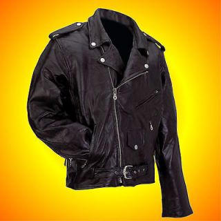 Leather Motorcycle Jacket Biker Jacket  Mens Size 2X or XXL FREE 