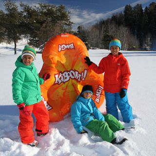 Pelican KABOOM inflatable Snow Tube sled fits 3 kids