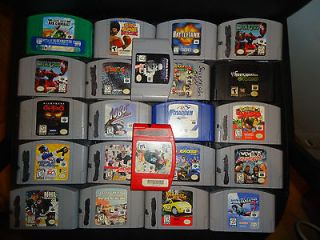 HUGE Lot of 22 N64 Games Star Wars Racer, Mario Kart, Pokemon,starfox 